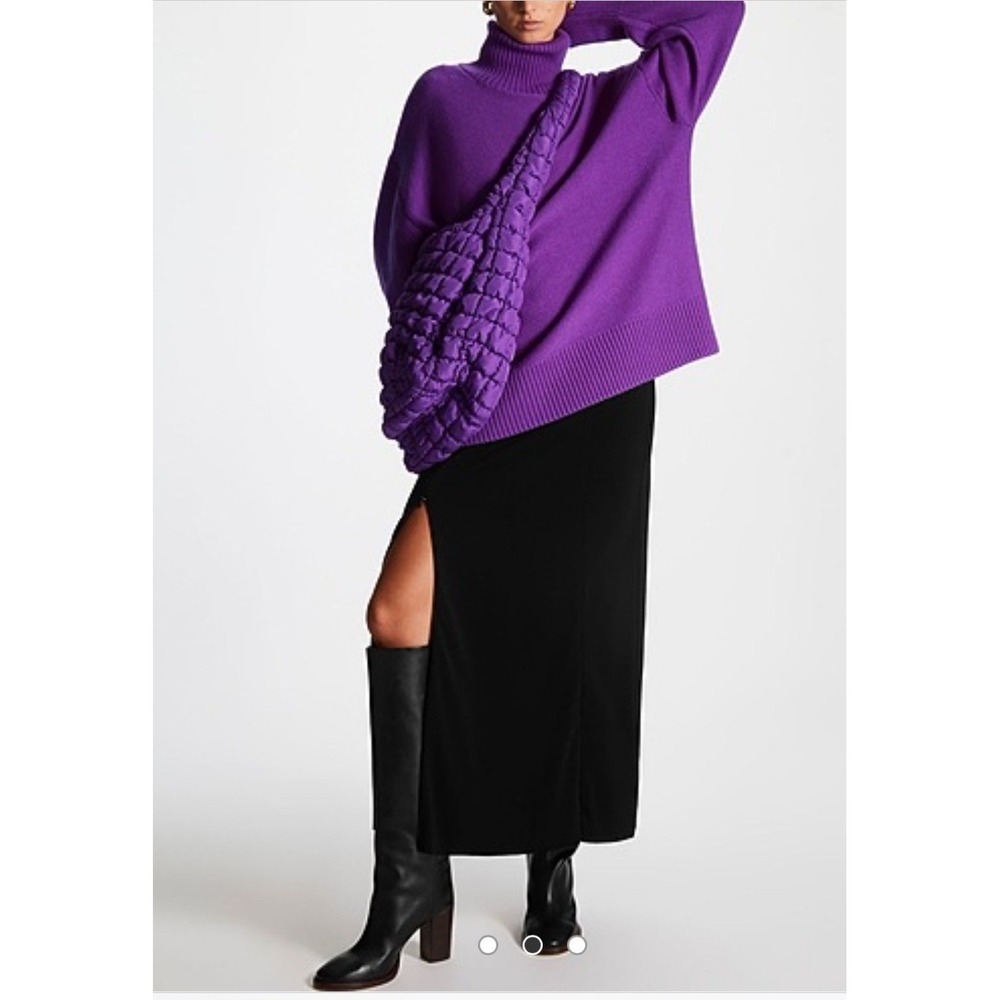 COS Purple Wool Turtleneck Sweater Jumper Long Sleeve Pullover Womens Size XS